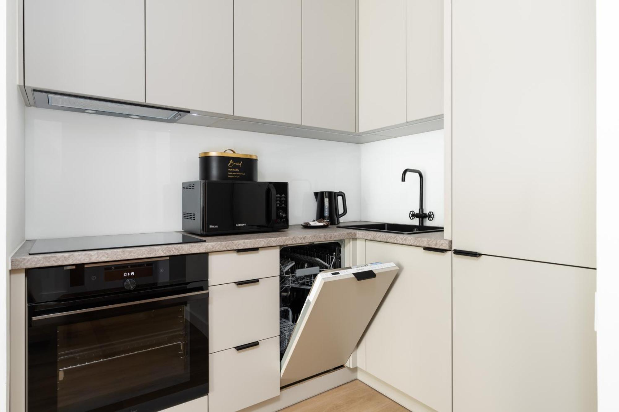 Cozy Black & White In Center With Free Garage By Renters * Poznan